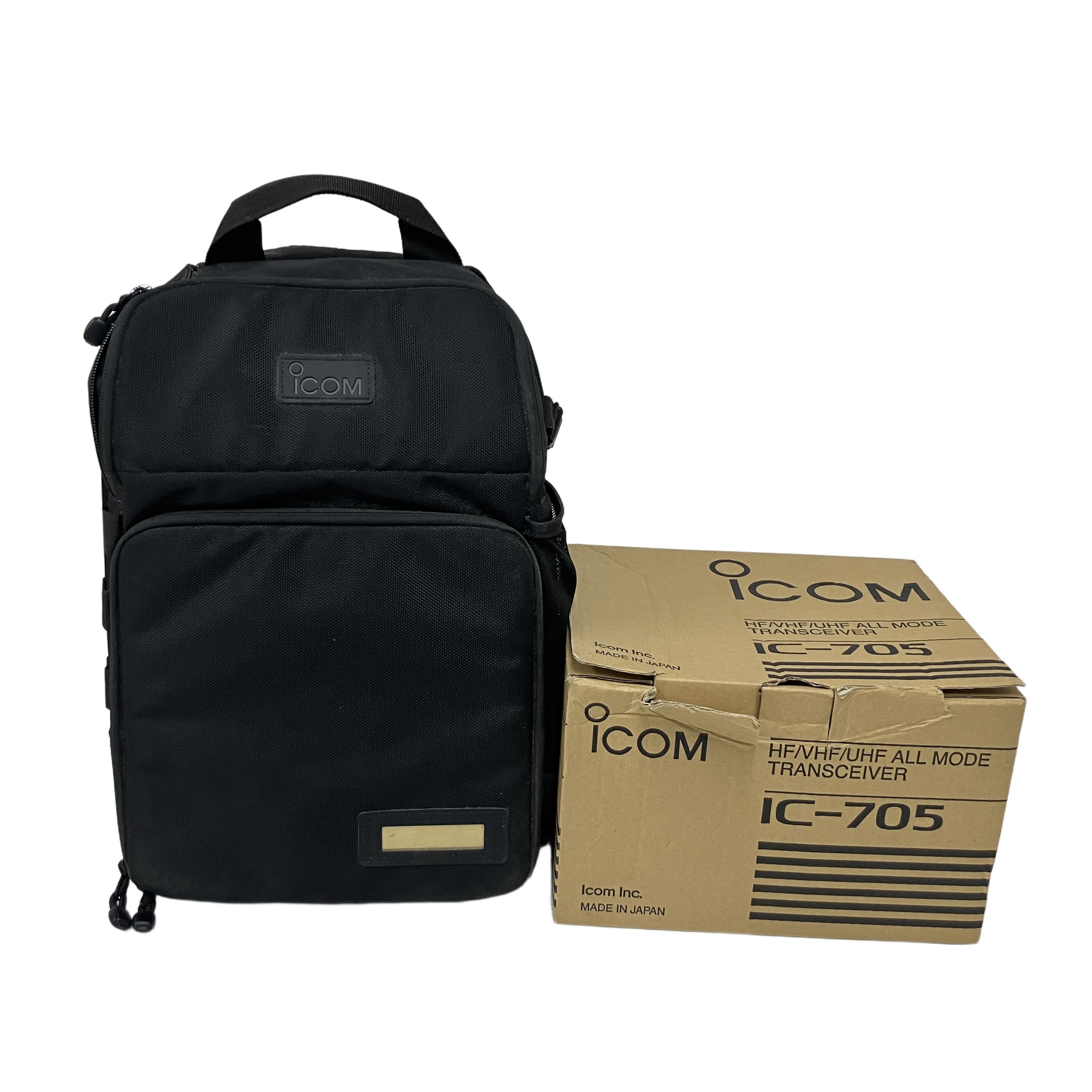 ICOM IC-705 AH-705 MBF-705 LC-192 HM-243 アンテナチューナー バッグ 無線機 セット 中古
