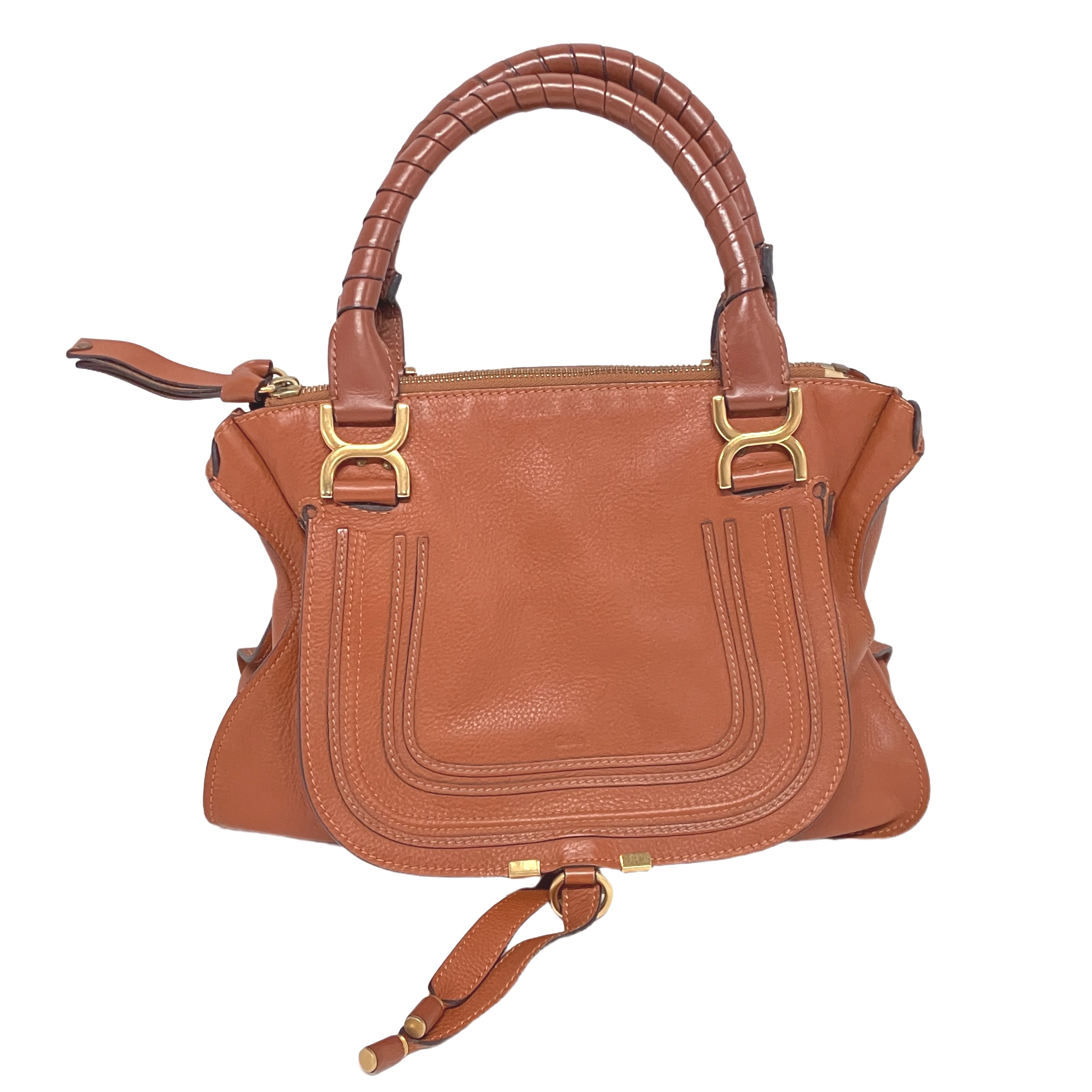 chloe クロエ マーシー ハンドバッグ ブラウン レディース 中古