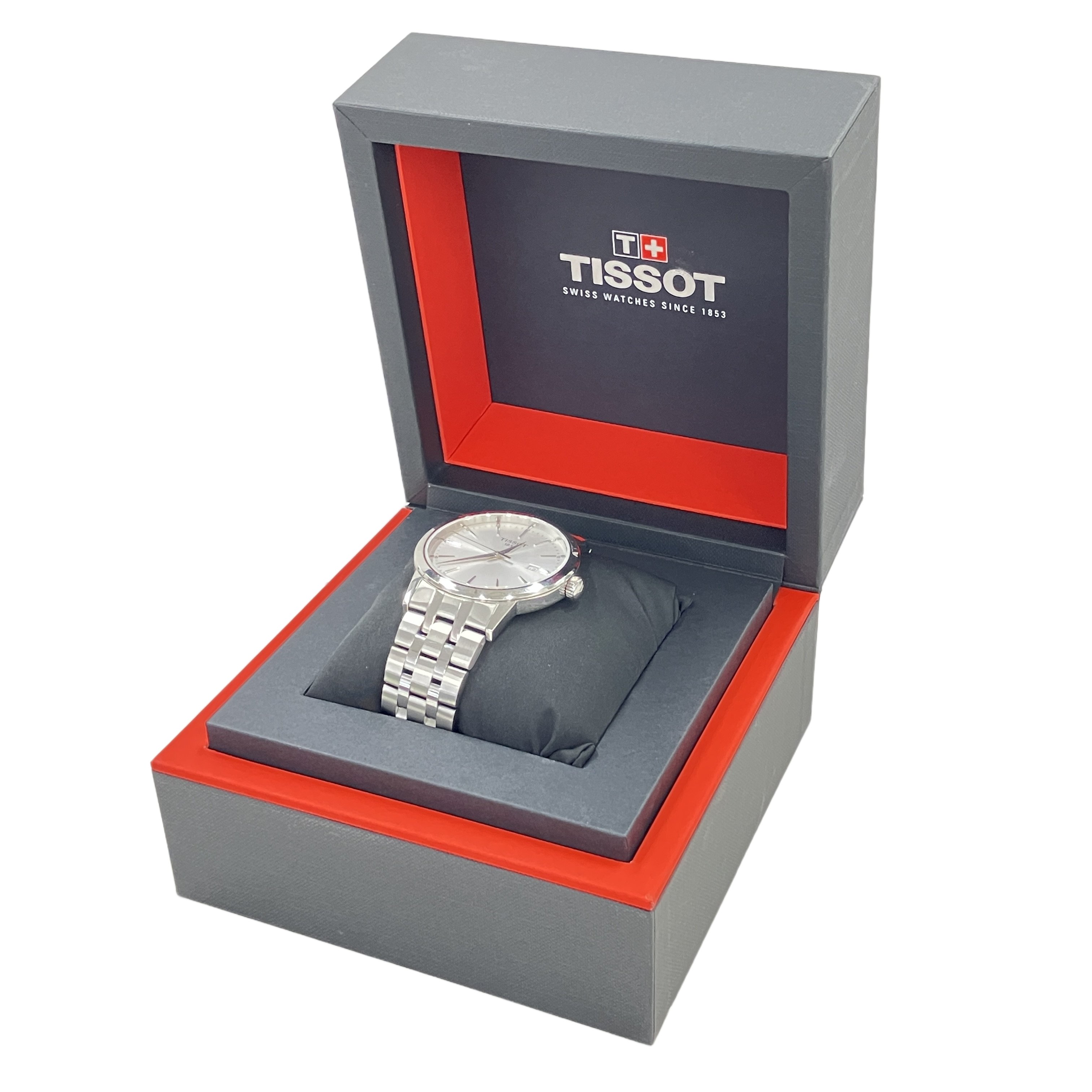 TISSOT ティソ クラシック ドリーム T129.410.11.031.00 42mm シルバー クォーツ 稼働品 箱付 中古
