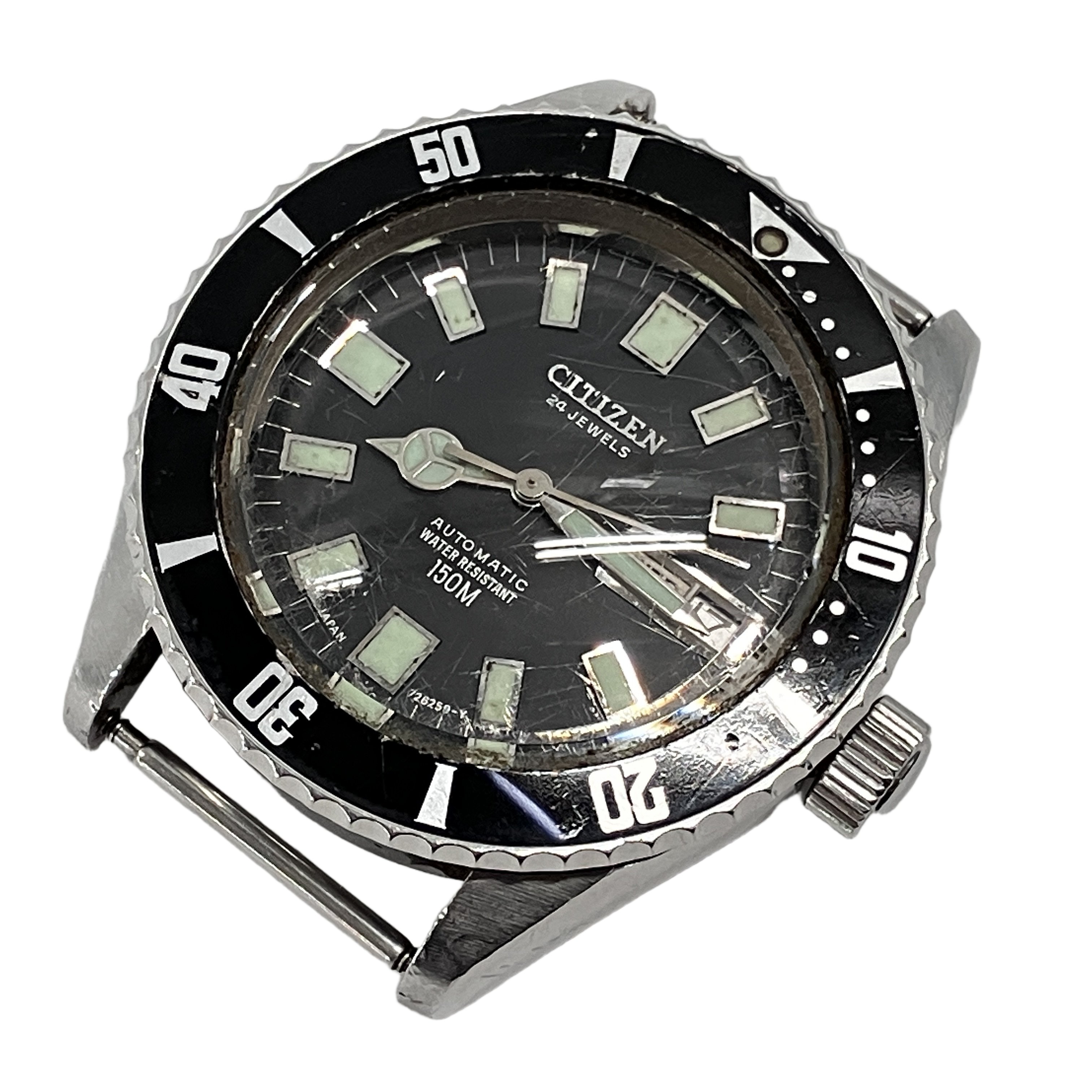 CITIZEN 4-722710Y 726259-Y レオパドール ダイバー デイデイト メンズ 腕時計 ベルトなし 稼働品 中古