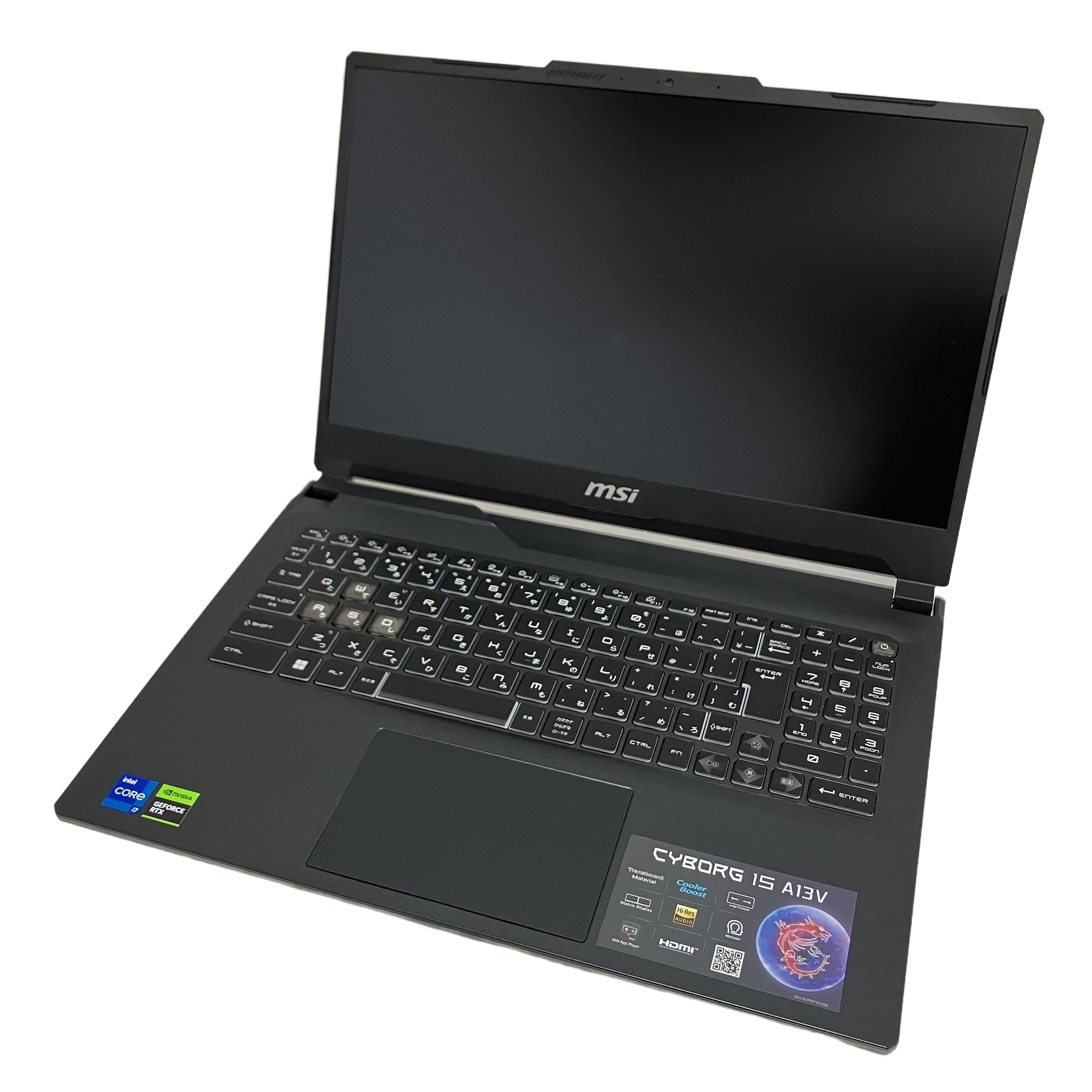MSI Cyborg 15 A13VFK 15.6型 ゲーミング ノート PC 13th Gen i7-13620H 63.1GB SSD 1TB 98% Win 11 Home 中古