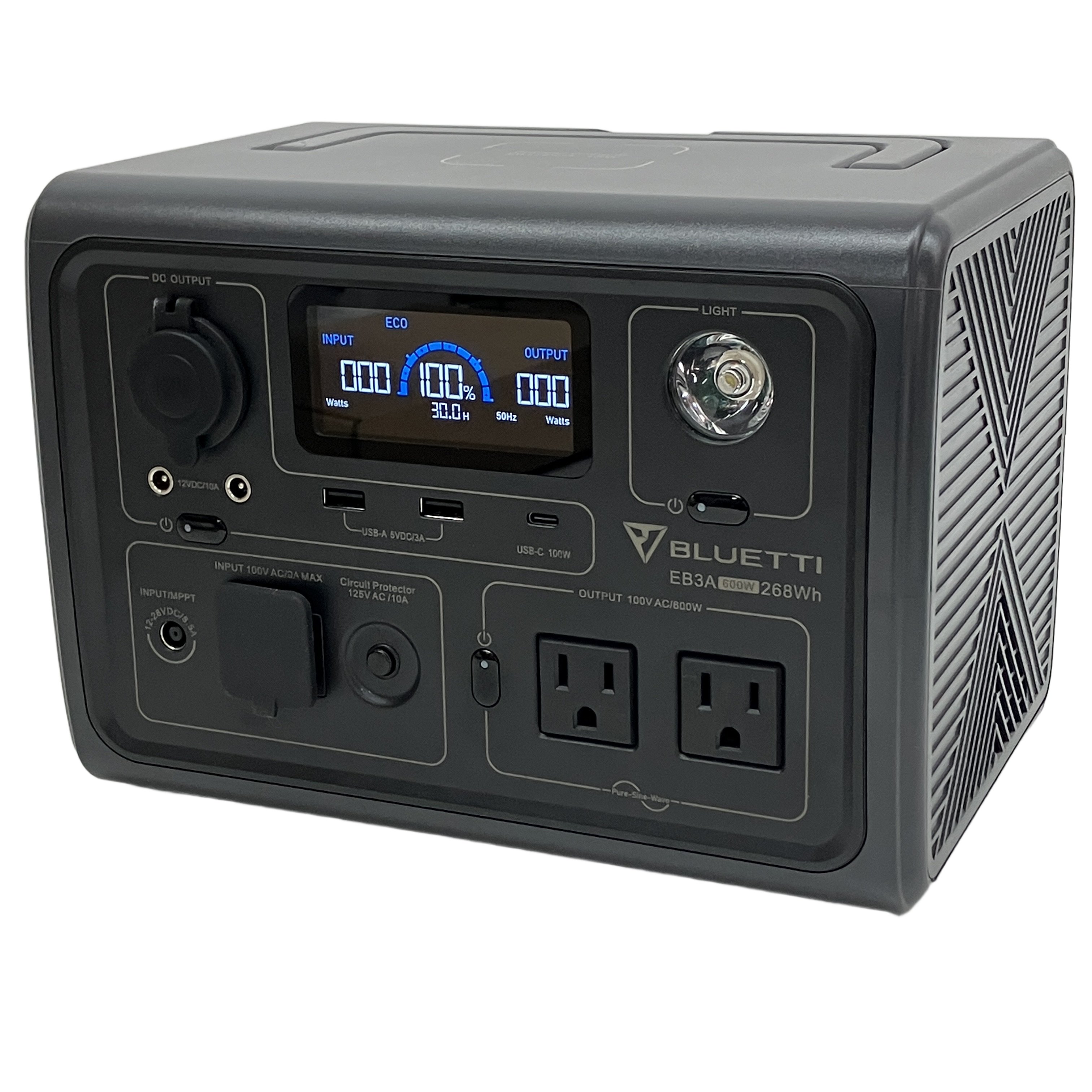 BLUETTI EB3A EB3A ポータブル電源 268.8Wh 600W リン酸鉄 蓄電池 アウトドア キャンプ 防災 非常用電源 中古 良好
