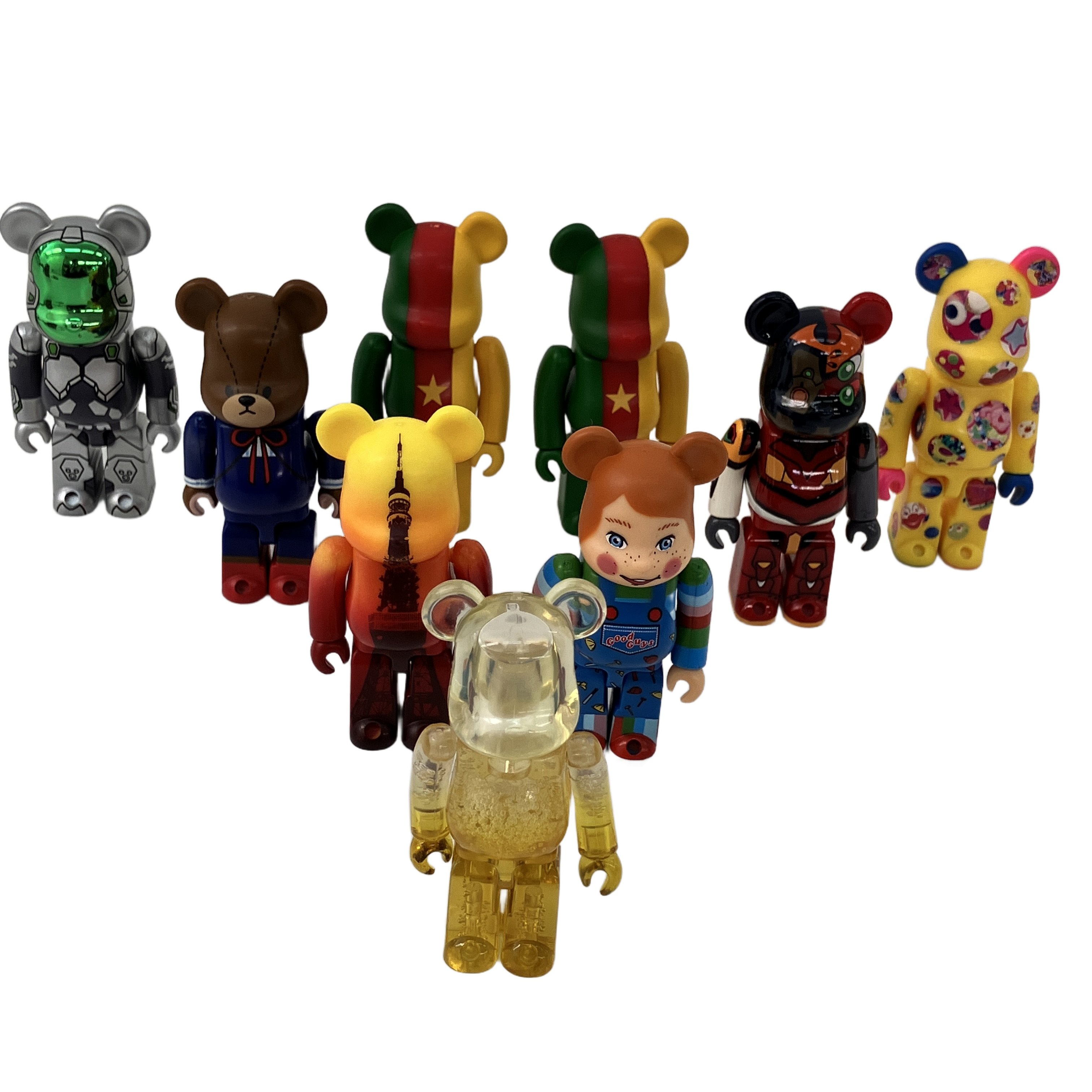 ベアブリック シリーズ25 100% BE@RBRICK MEDICOMTOY 9体セット エヴァンゲリオン チャッキーなど 中古