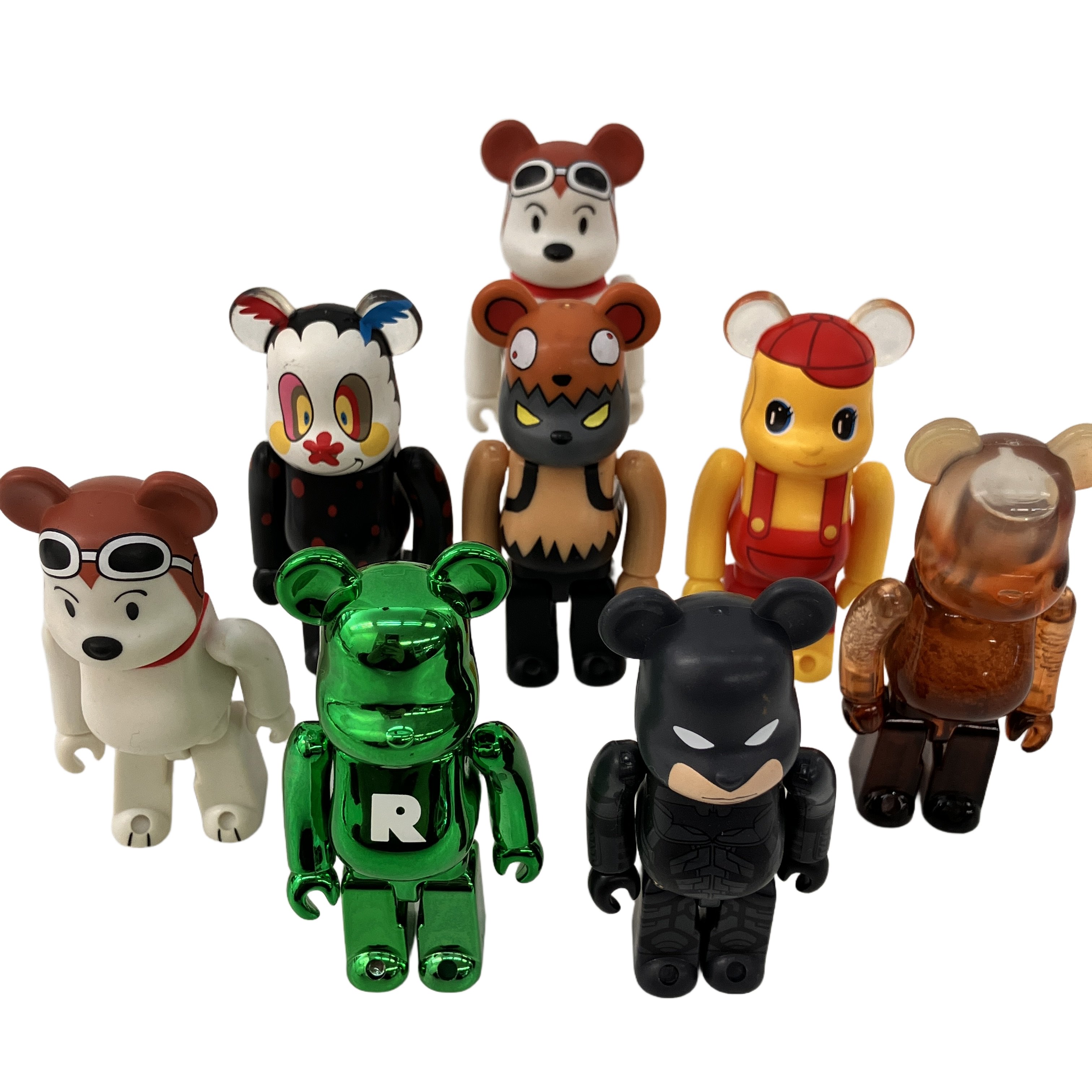 ベアブリック シリーズ24 100% BE@RBRICK MEDICOMTOY 8体セット 魔法少女まどか☆マギカ バットマン など 中古