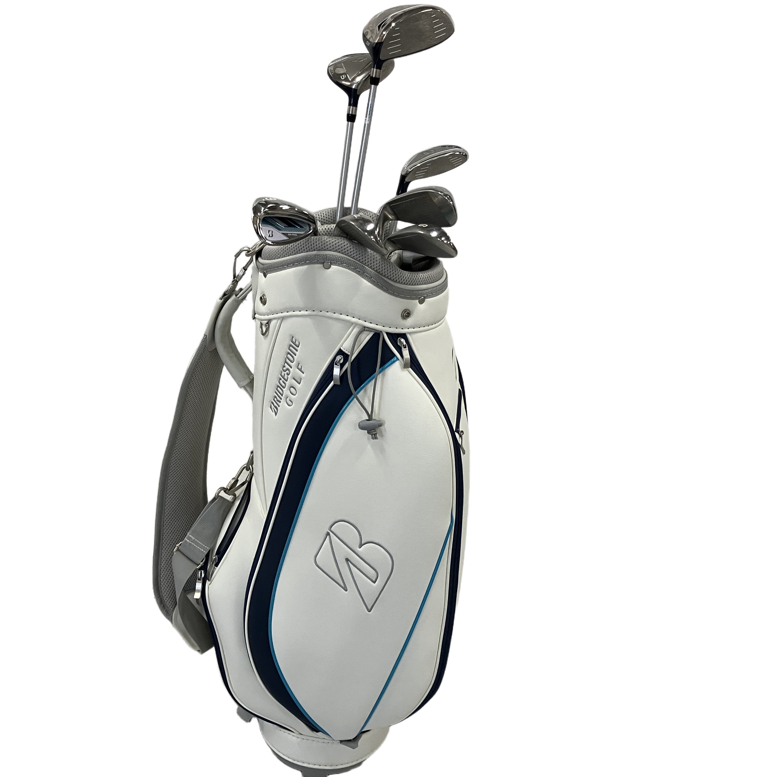 BRIDGESTONE BG-100L レディース ゴルフ 7.9.S.P.U6.1W.5W.パター 計8本 キャディバック セット 中古