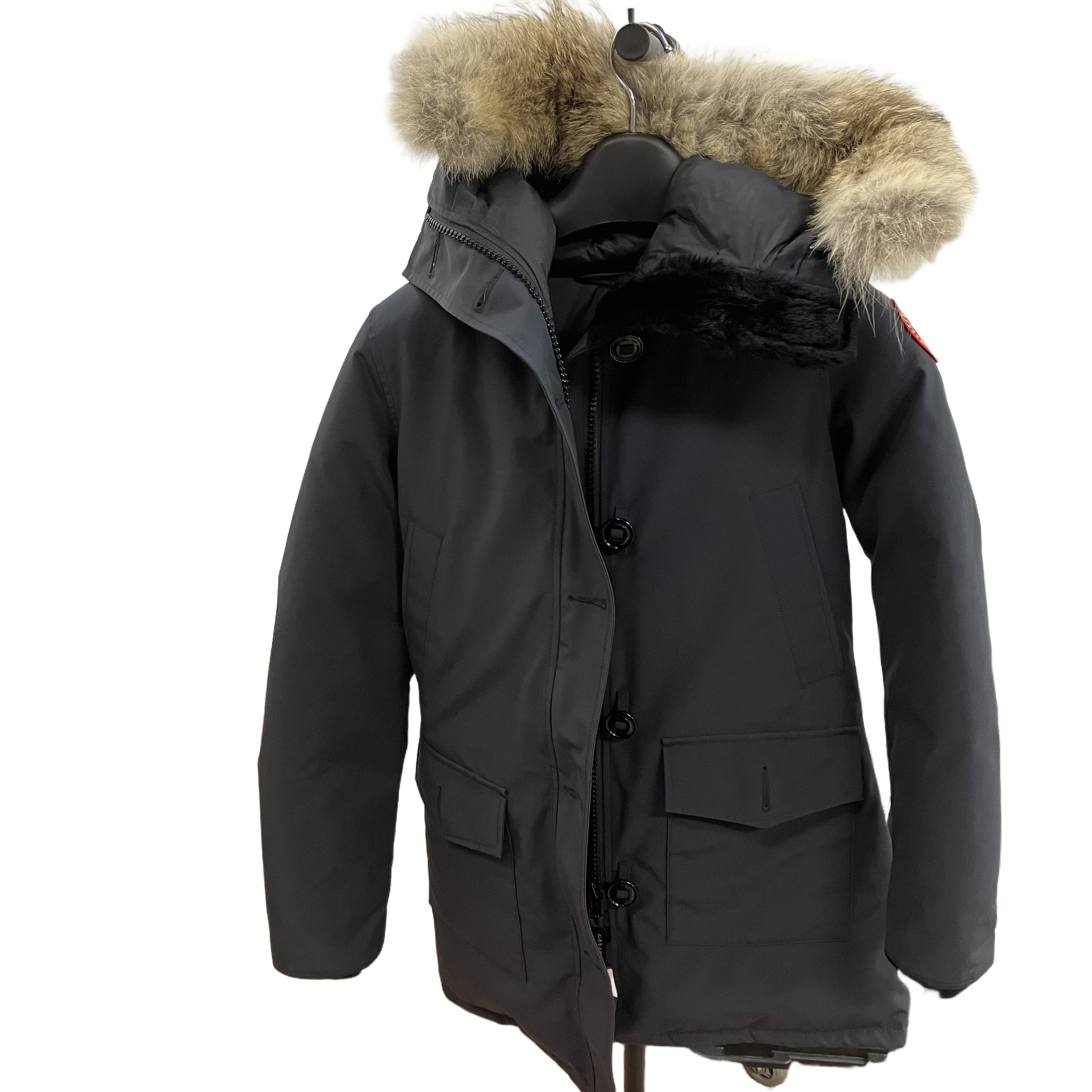 CANADA GOOSE カナダグース ダウンコート 12T-01757114 ブロンテ ファーパーカ ロゴワッペン レディース S 中古