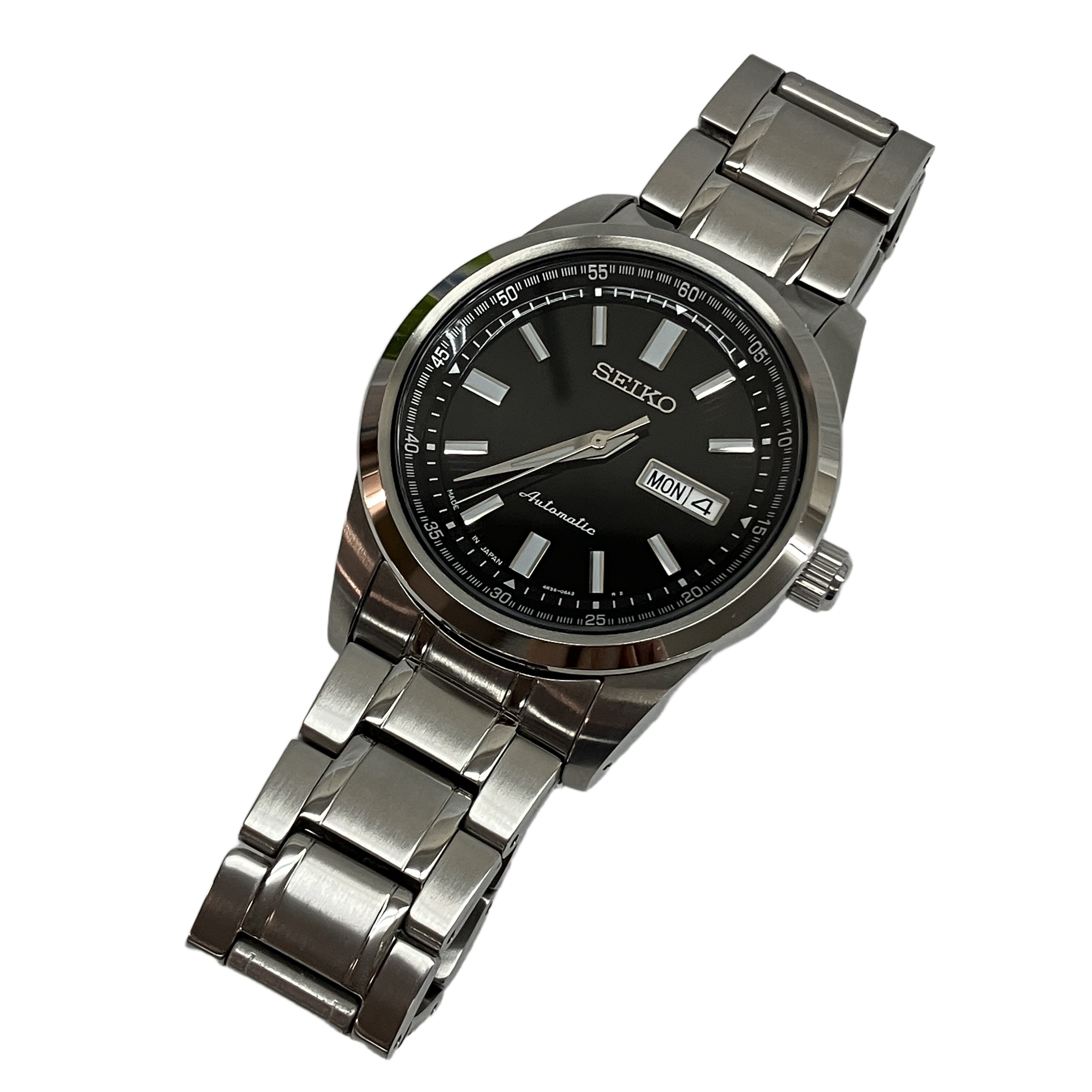 SEIKO 4R36-05Z0 MECHANICAL メカニカル デイデイト 裏スケ 自動巻き 腕時計 メンズ 中古