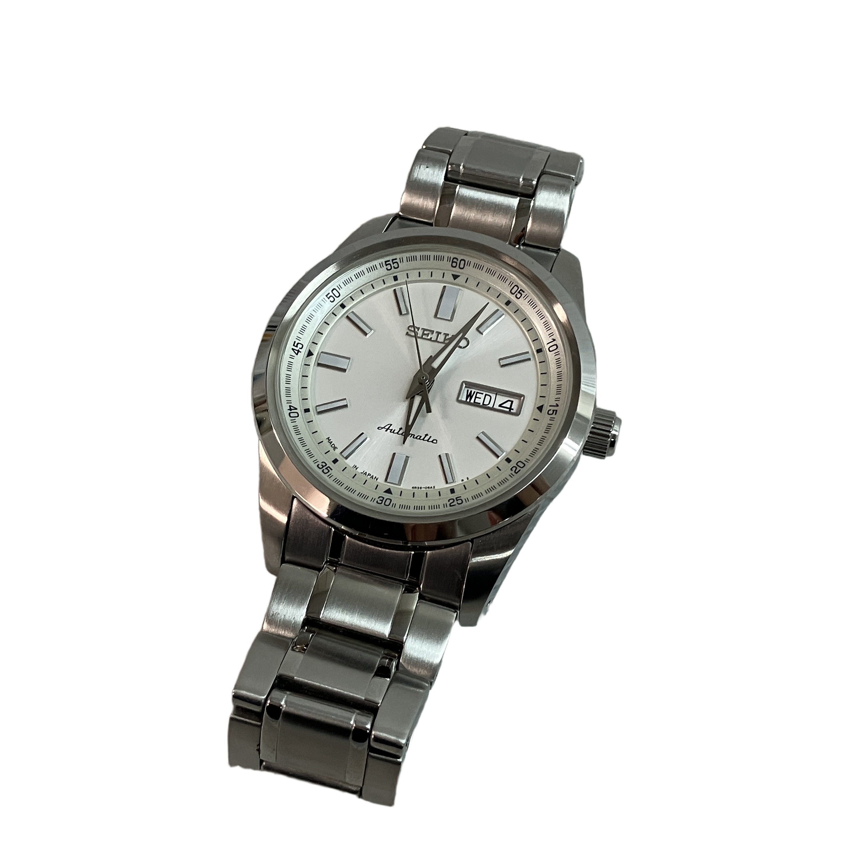 SEIKO 4R36-05Z0 MECHANICAL メカニカル デイデイト 裏スケ 自動巻き 腕時計 メンズ 中古