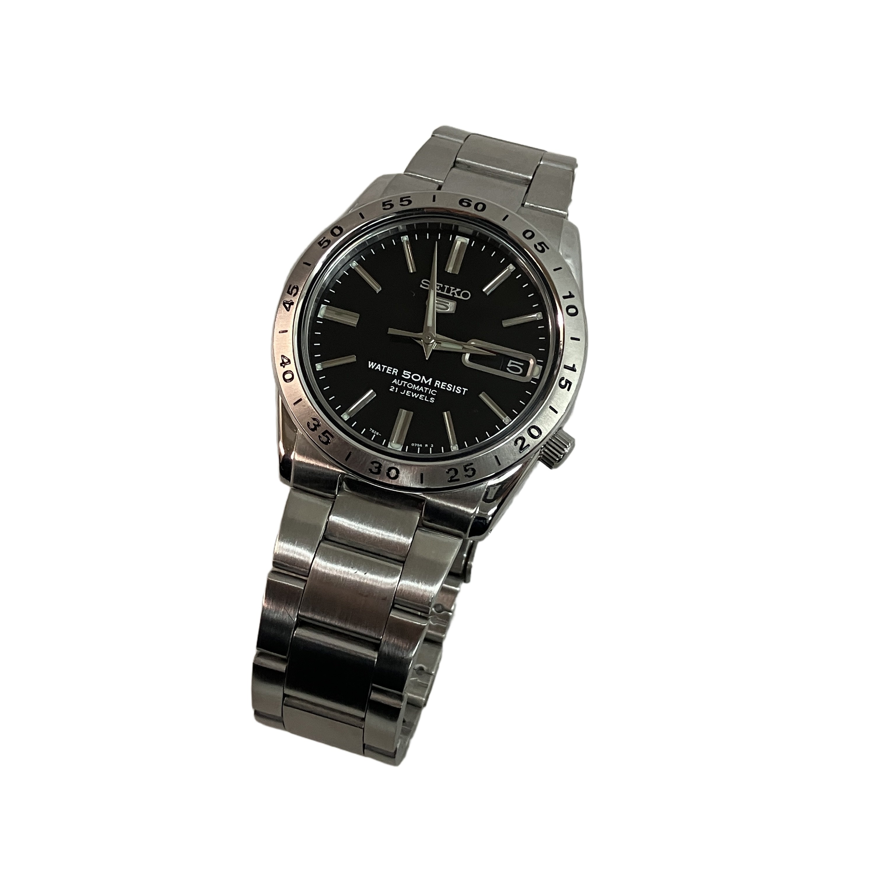SEIKO 7S26-02T0 SEIKO5 デイデイト 裏スケ 自動巻き 腕時計 メンズ 中古