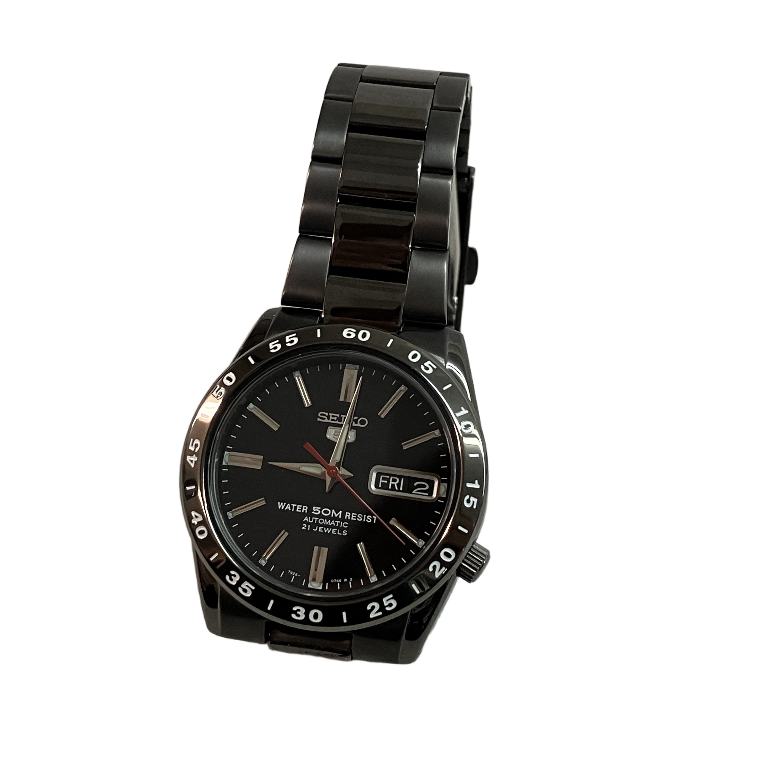 SEIKO 7S26-02T0 SEIKO5 セイコーファイブ デイデイト 裏スケ 自動巻き 腕時計 メンズ 中古