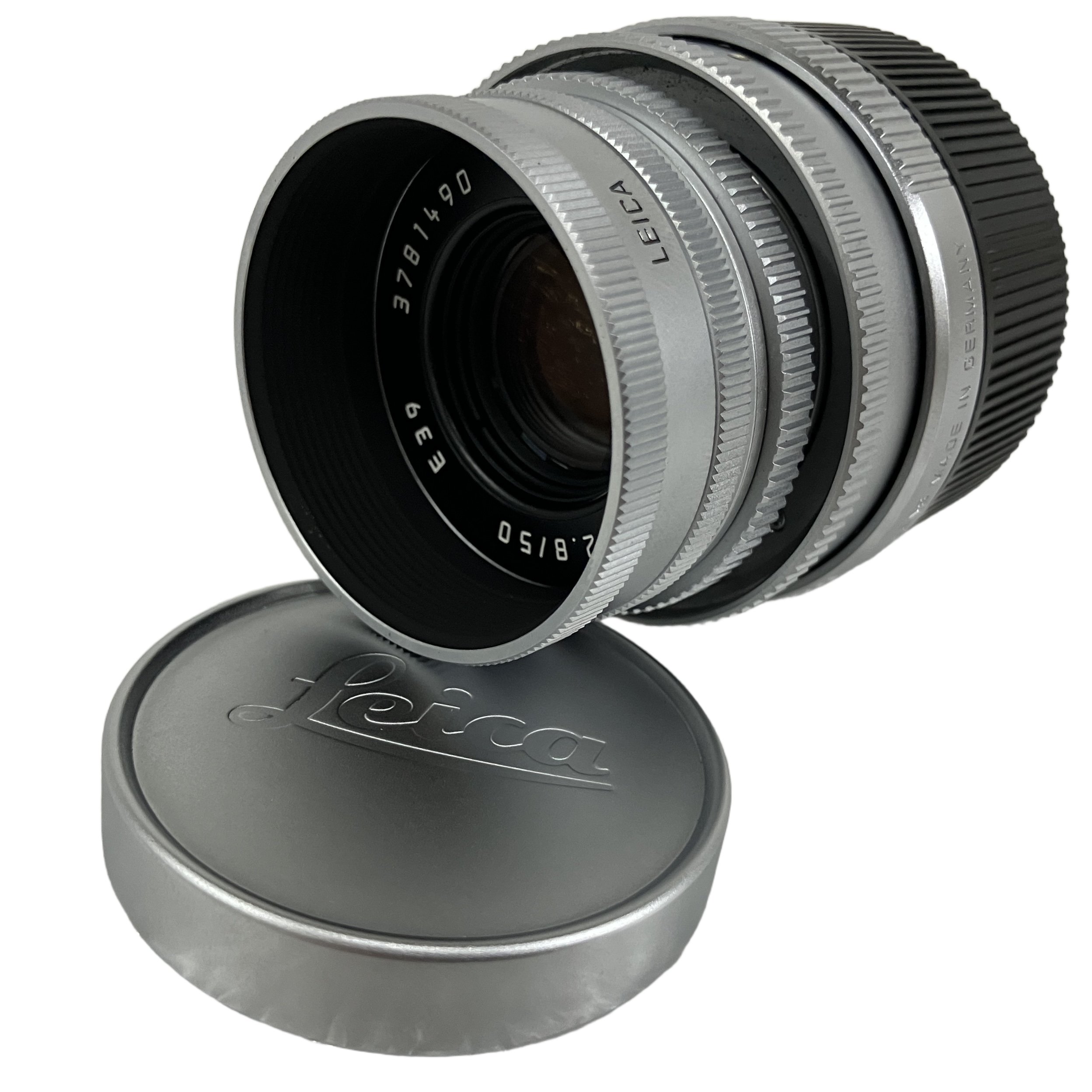 Leica ELMAR-M 50mm F2.8 単焦点レンズ シルバー カメラ ライカ 中古