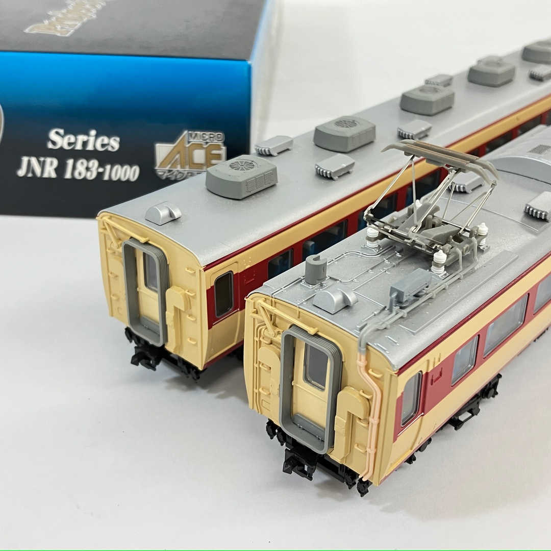 マイクロエース H-3-008 国鉄 183系1000番台 特急電車 後期型 増結 2両セット 室内灯込 HOゲージ 鉄道模型 中古