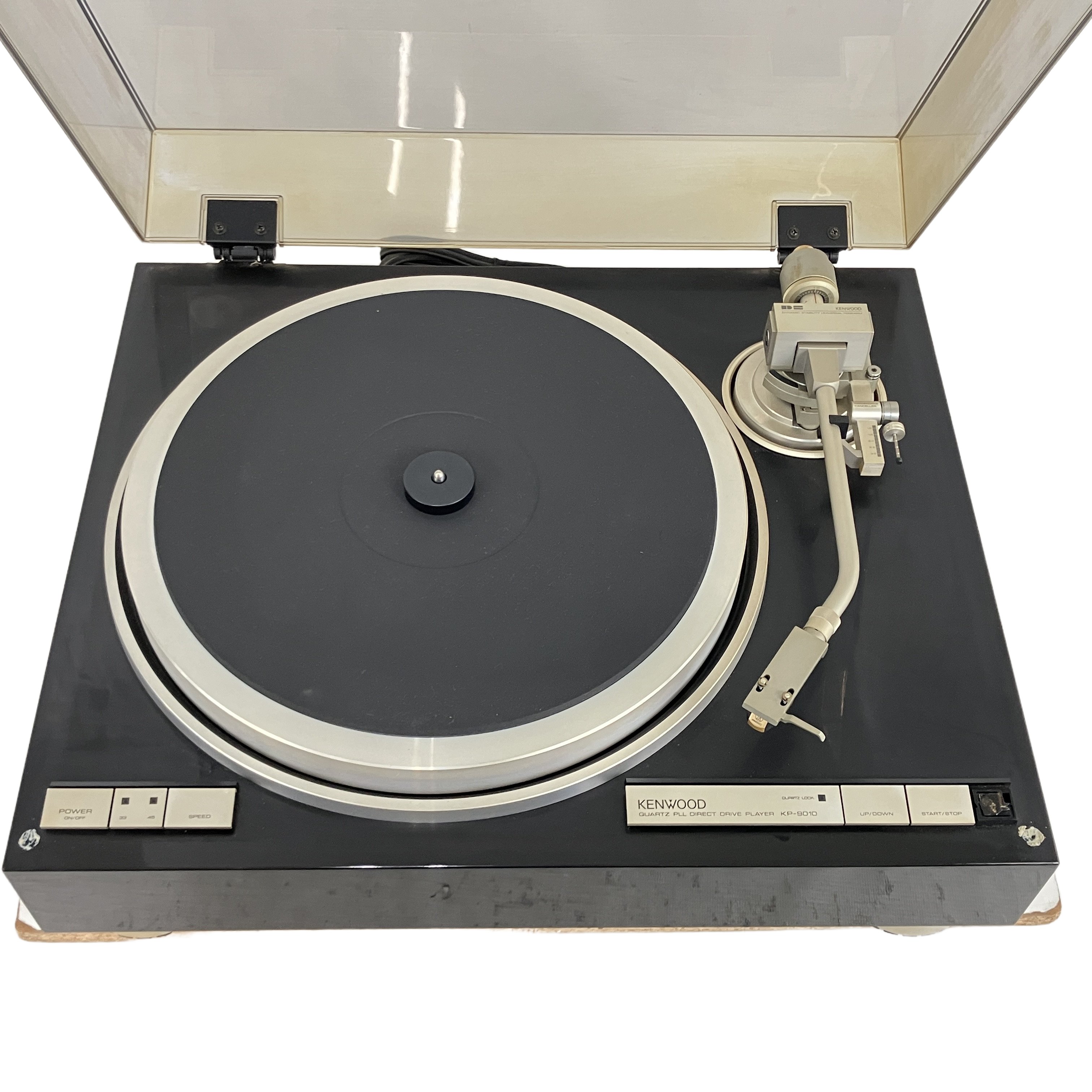 Kenwood KP-9010 ターンテーブル audio-technica AT-OC9 カートリッジ レコードプレーヤー ケンウッド 音響機材 中古